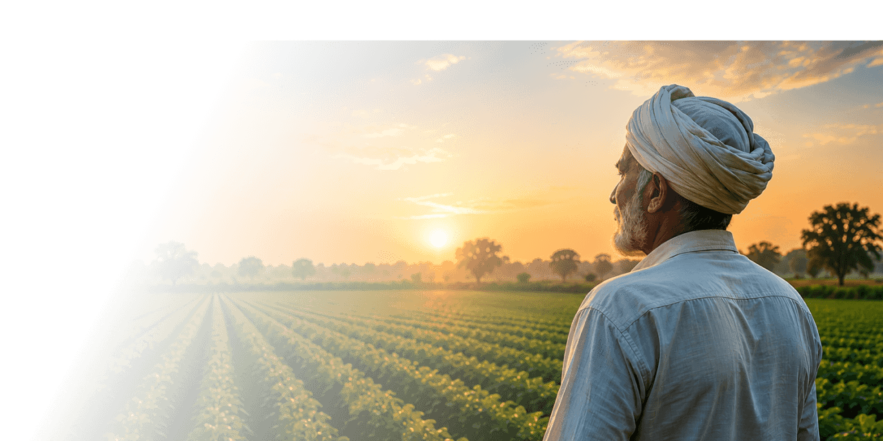 Indian Farmer at Sunrise